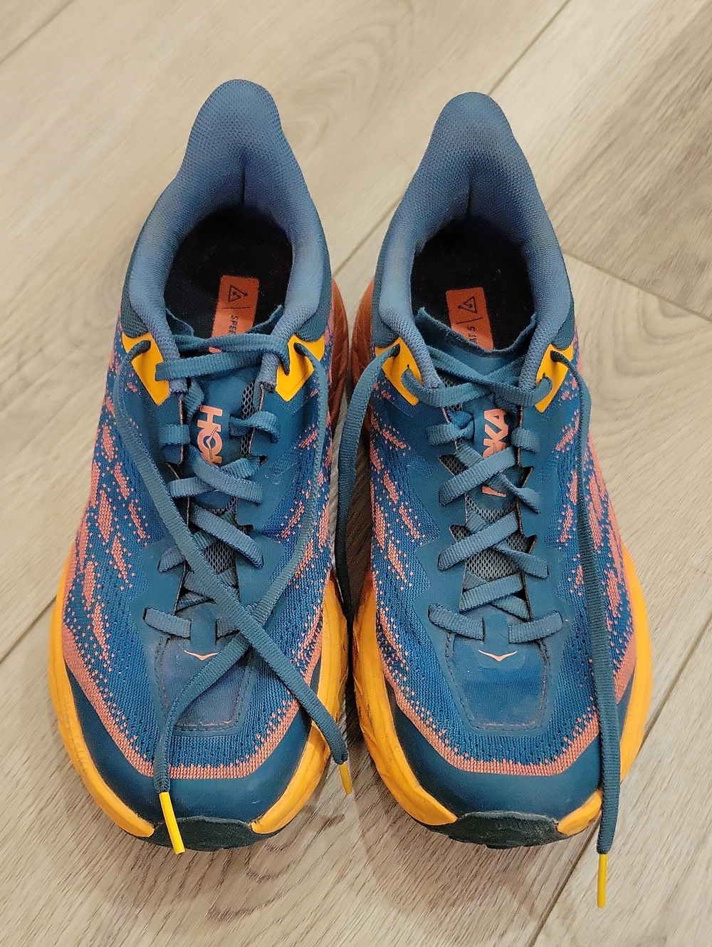 Hoka Speedgoat 5 Teal & Orange Performance Running Shoes